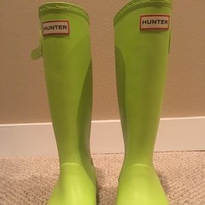 Glow in the dark, reflective Hunter Rain boots